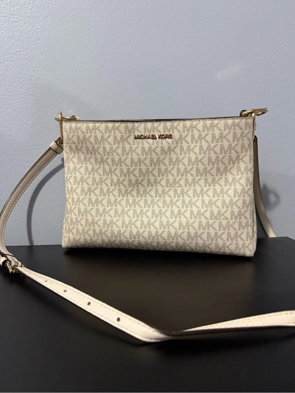 Michael Kors Cream Signature Crossbody Bag